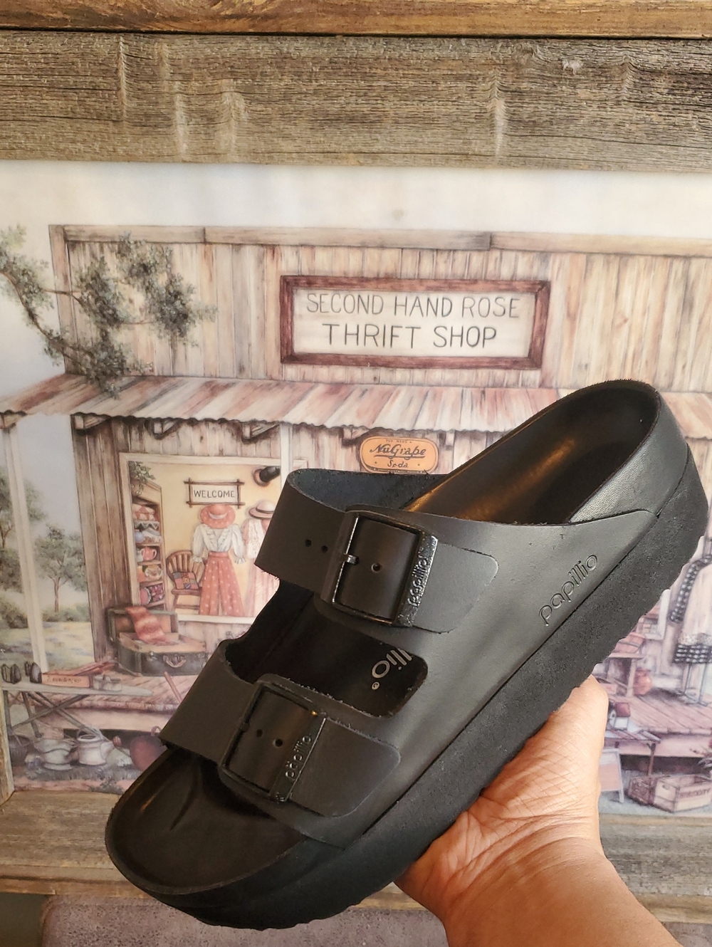 Birkenstock Arizona Flex Pappillio  Double-Buckle Platform  Womens 9-9.5/ EU41